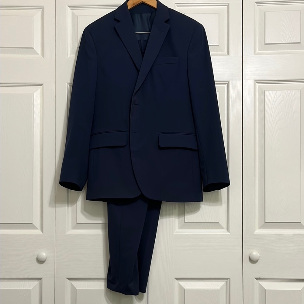 Mango Men's Navy Blazer and Suit Set